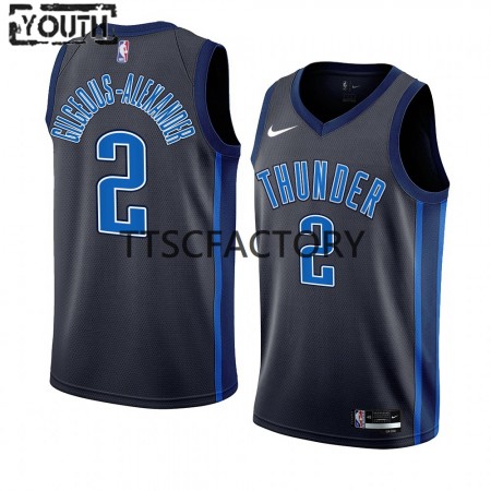 Oklahoma City Thunder Shai Gilgeous-Alexander 2 Nike 2022-23 City Edition Musta Lasten Pelipaidat Swingman